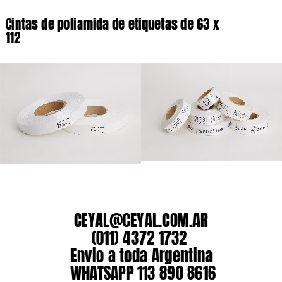Cintas de poliamida de etiquetas de 63 x 112