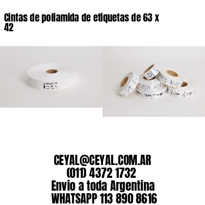 Cintas de poliamida de etiquetas de 63 x 42