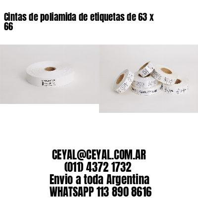 Cintas de poliamida de etiquetas de 63 x 66