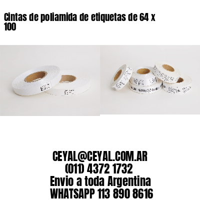 Cintas de poliamida de etiquetas de 64 x 100