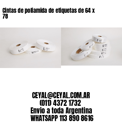 Cintas de poliamida de etiquetas de 64 x 78