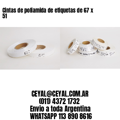 Cintas de poliamida de etiquetas de 67 x 51