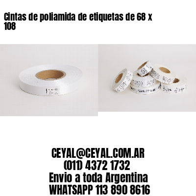 Cintas de poliamida de etiquetas de 68 x 108