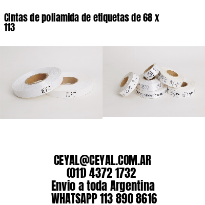 Cintas de poliamida de etiquetas de 68 x 113
