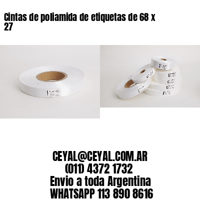 Cintas de poliamida de etiquetas de 68 x 27