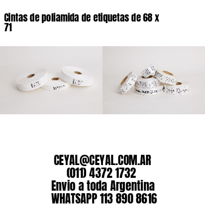 Cintas de poliamida de etiquetas de 68 x 71