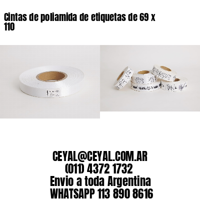 Cintas de poliamida de etiquetas de 69 x 110
