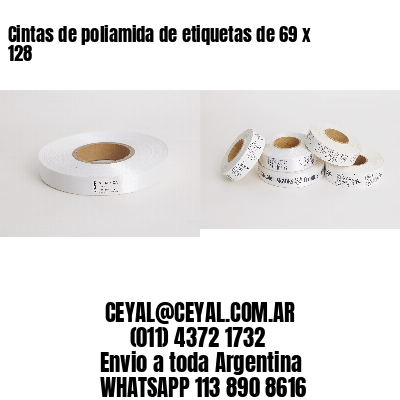 Cintas de poliamida de etiquetas de 69 x 128