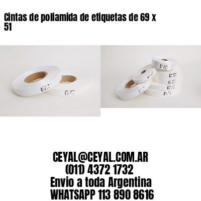 Cintas de poliamida de etiquetas de 69 x 51
