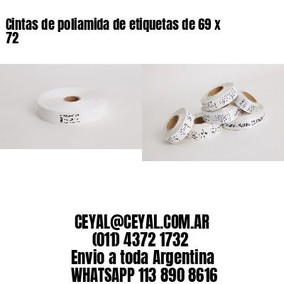 Cintas de poliamida de etiquetas de 69 x 72