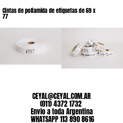 Cintas de poliamida de etiquetas de 69 x 77