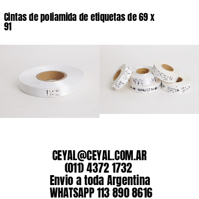 Cintas de poliamida de etiquetas de 69 x 91