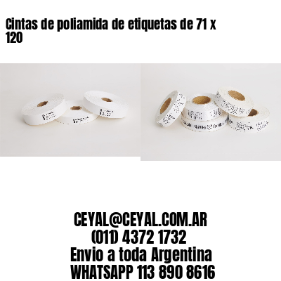 Cintas de poliamida de etiquetas de 71 x 120