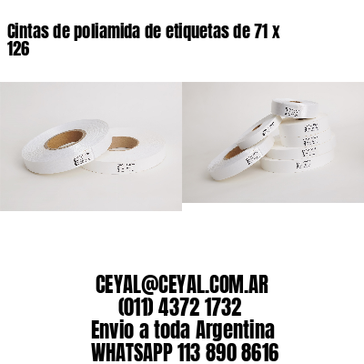 Cintas de poliamida de etiquetas de 71 x 126