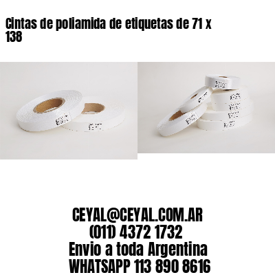 Cintas de poliamida de etiquetas de 71 x 138