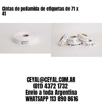Cintas de poliamida de etiquetas de 71 x 41