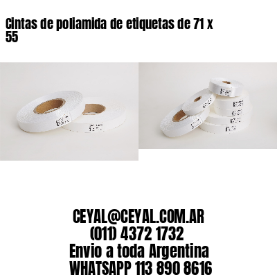 Cintas de poliamida de etiquetas de 71 x 55