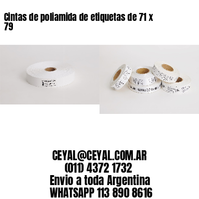 Cintas de poliamida de etiquetas de 71 x 79
