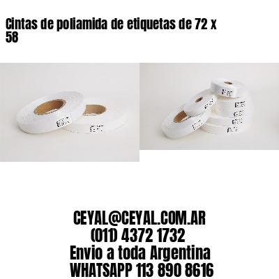 Cintas de poliamida de etiquetas de 72 x 58