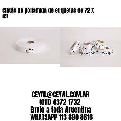 Cintas de poliamida de etiquetas de 72 x 69