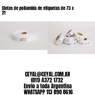 Cintas de poliamida de etiquetas de 73 x 21