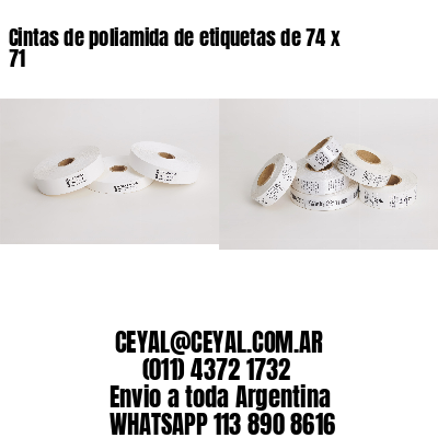 Cintas de poliamida de etiquetas de 74 x 71