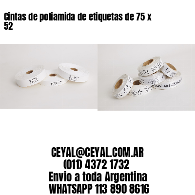 Cintas de poliamida de etiquetas de 75 x 52