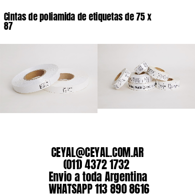 Cintas de poliamida de etiquetas de 75 x 87