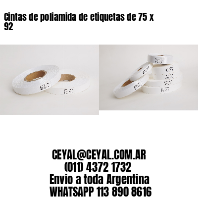 Cintas de poliamida de etiquetas de 75 x 92