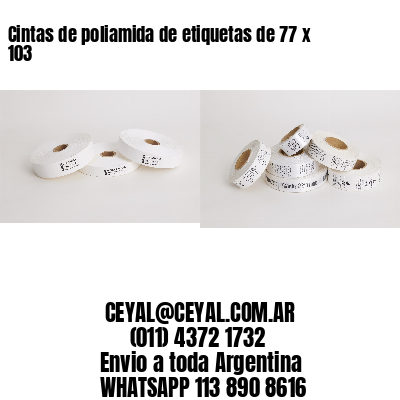 Cintas de poliamida de etiquetas de 77 x 103