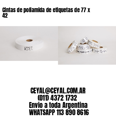 Cintas de poliamida de etiquetas de 77 x 42