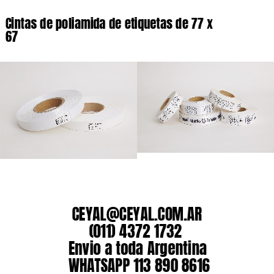 Cintas de poliamida de etiquetas de 77 x 67