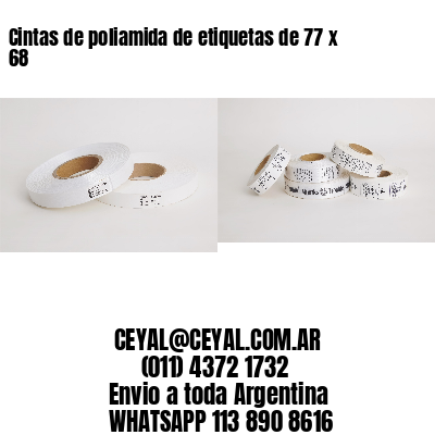 Cintas de poliamida de etiquetas de 77 x 68