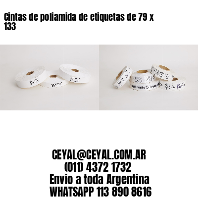 Cintas de poliamida de etiquetas de 79 x 133