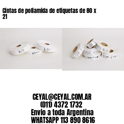 Cintas de poliamida de etiquetas de 80 x 21