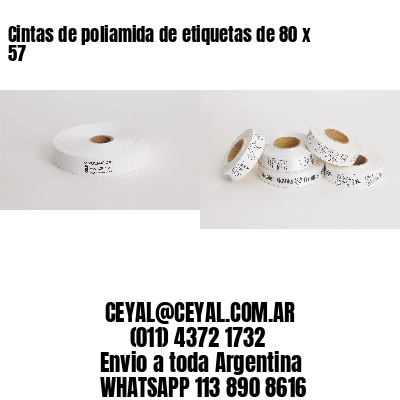 Cintas de poliamida de etiquetas de 80 x 57