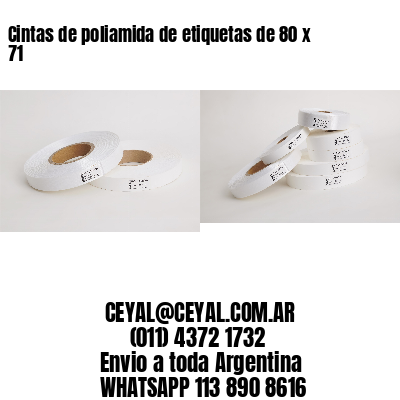 Cintas de poliamida de etiquetas de 80 x 71