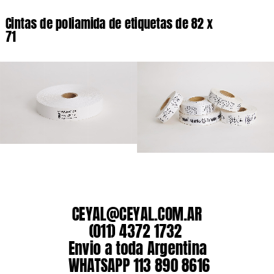 Cintas de poliamida de etiquetas de 82 x 71