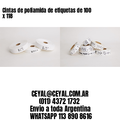 Cintas de poliamida de etiquetas de 100 x 118