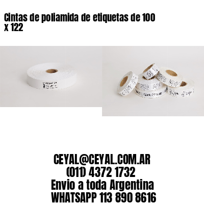 Cintas de poliamida de etiquetas de 100 x 122