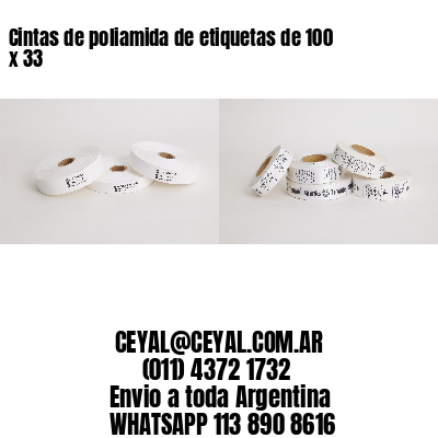 Cintas de poliamida de etiquetas de 100 x 33