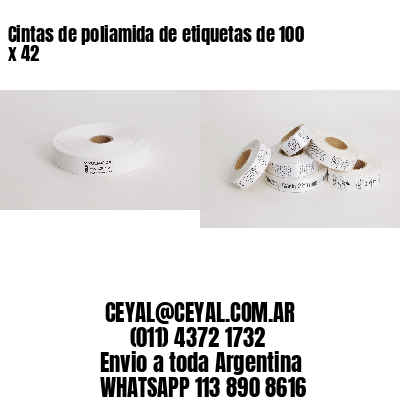 Cintas de poliamida de etiquetas de 100 x 42