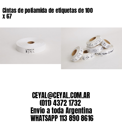 Cintas de poliamida de etiquetas de 100 x 67