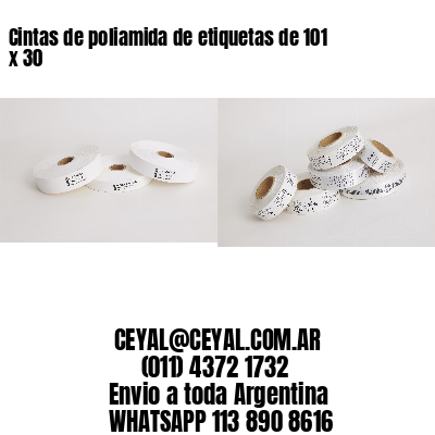 Cintas de poliamida de etiquetas de 101 x 30