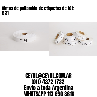 Cintas de poliamida de etiquetas de 102 x 31