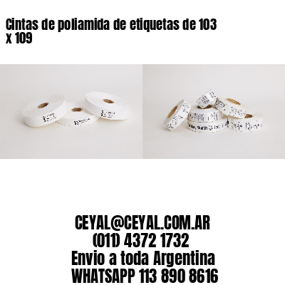 Cintas de poliamida de etiquetas de 103 x 109