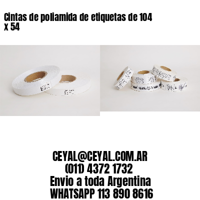 Cintas de poliamida de etiquetas de 104 x 54