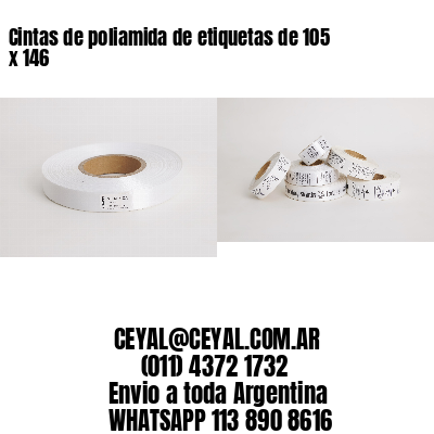 Cintas de poliamida de etiquetas de 105 x 146