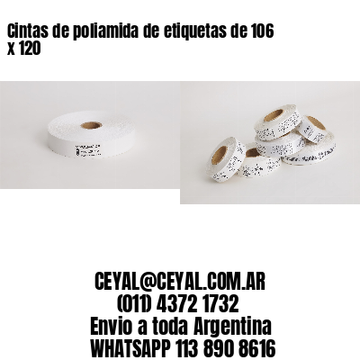 Cintas de poliamida de etiquetas de 106 x 120