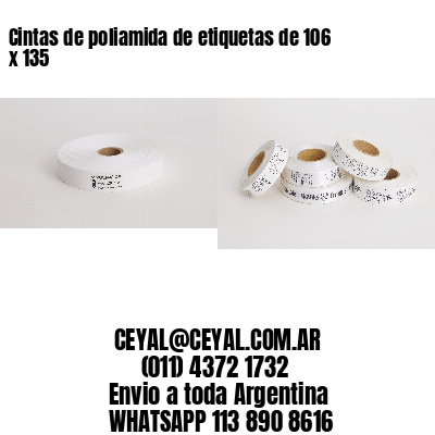 Cintas de poliamida de etiquetas de 106 x 135